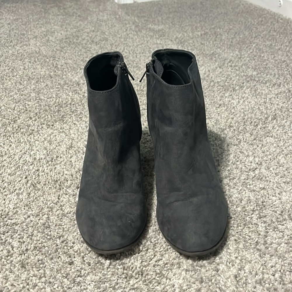 Charcoal heeled boots